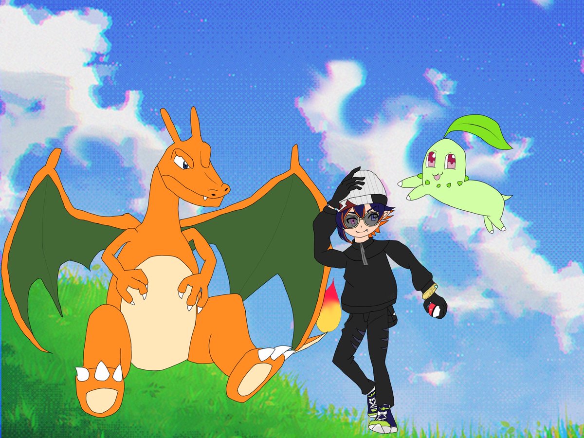 9Bnoit's tweet photo. ポケモンZAメインクリア記念
した日から大変遅れてしまった

今進めているDLCは難易度高そうだけど...べるさんなら大丈夫でしょう

※トレス・模写大半
#帽子のプリンスさまっ https://t.co/jbiA3mUbdx