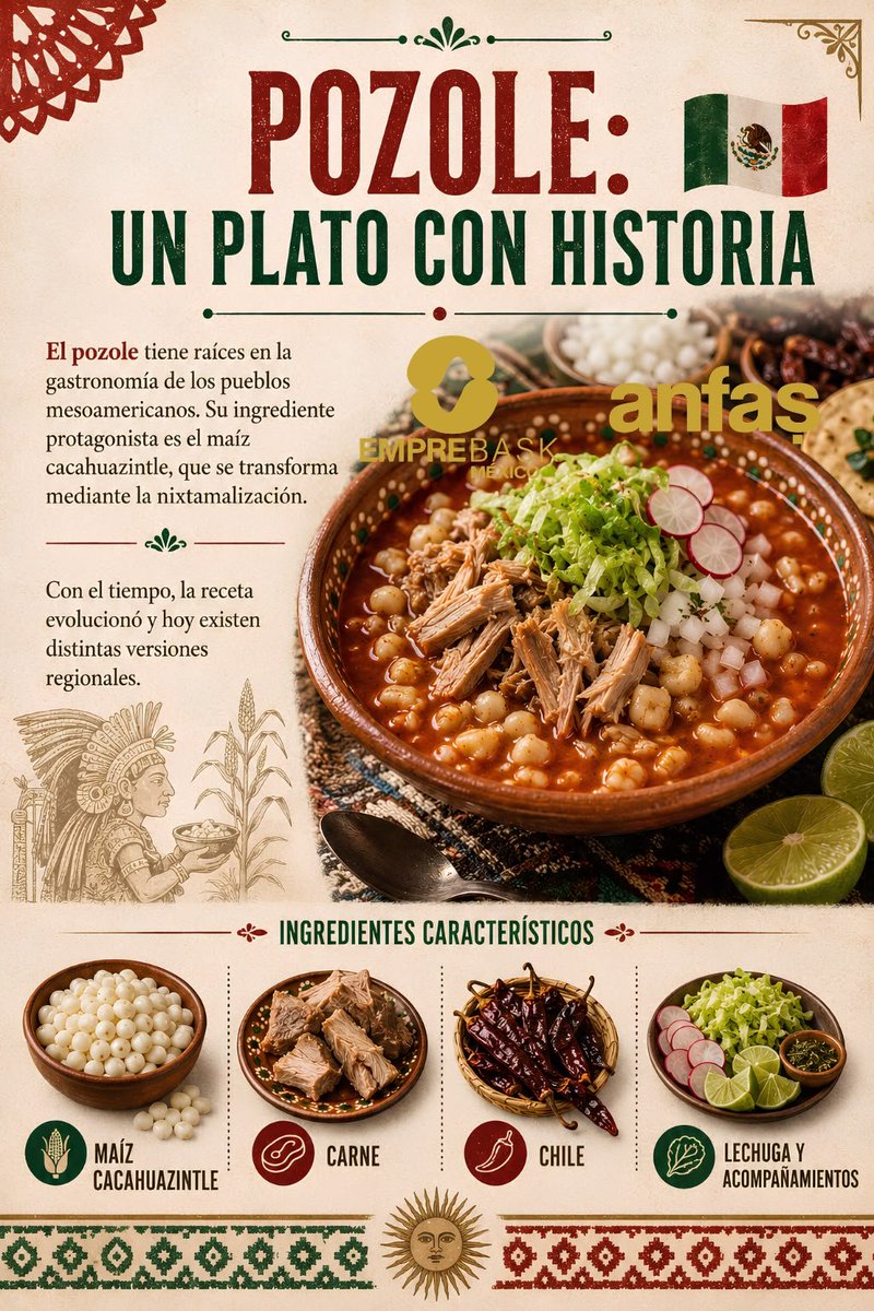 Emprebaskmexico's tweet photo. 🇲🇽🇦🇷 ¿Qué tienen en común el locro y el pozole?
Dos países, dos historias y una tradición que se comparte alrededor de la mesa. 🍲
#ANFAS2027 #ANTALYA #Foodproduct #hotelequipment #México #Argentina #Gastronomía https://t.co/0YUNkoUsve