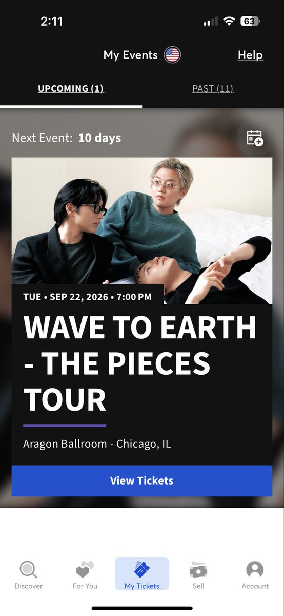 sieannarowe's tweet photo. Selling my GA Chicago Wave to Earth ticket! I have work and can’t go sadly and have seen them a few times so want to sell it to a fan! Will send all proof or do a ft call! Bought for $77 will sell for $60 it’s listen on tm for $65 rn:) dm me :) #wtswavetoearth #wtechicago https://t.co/3usPJTdpwZ