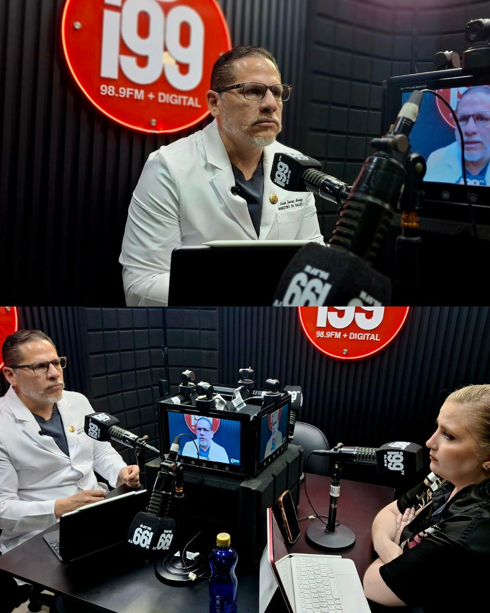 Salud_Ec's tweet photo. #SaludEnMedios 📻 | En Radio i99, el ministro, @DrJuanCAveiga, dialogó sobre la transformación de la salud que se construye en territorio.

✅ Recorremos nuestros establecimientos para conocer las necesidades, tomar decisiones y convertir los hallazgos en soluciones.

Al mismo tiempo, avanzamos en la transformación tecnológica del Sistema Nacional de Salud para lograr una atención más ágil, conectada y eficiente.

Desliza y entérate más 😉