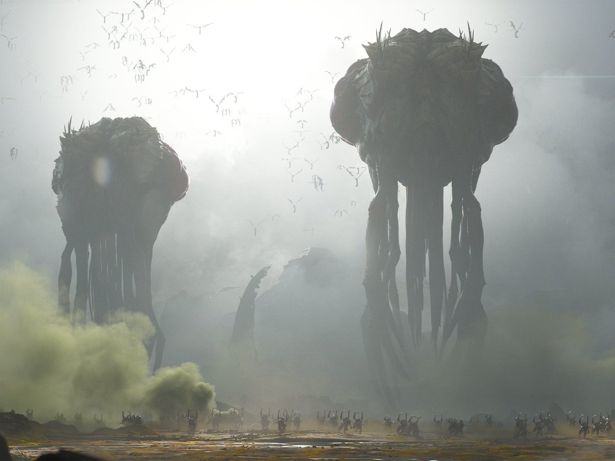 Taco_the_Train's tweet photo. I love how massive the overlords are. I think this is the first time we've gotten to see them in a cinematic. https://t.co/a3qjamQ1Zm