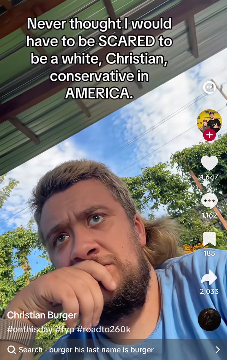 bisexualbozeman's tweet photo. Americans be like: “My name is Christian Burger” https://t.co/lnhb33ePMG