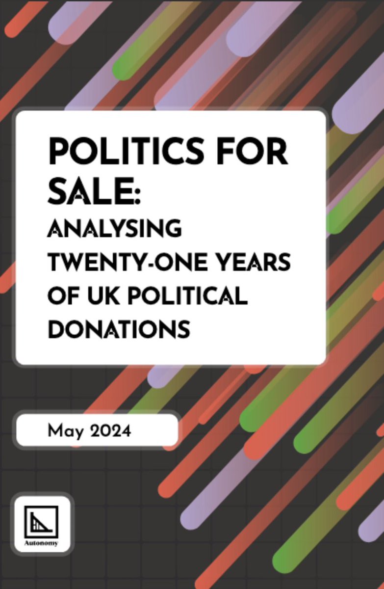 Autonomy_Inst's tweet photo. Want to know the lay of the land when it comes to political finance in the UK?

Want to understand how party donors benefit from public contracts? 

Want to know how to clean up politics in this country? 

Company donations analysis: https://t.co/SkdDNKoGZZ

Recent elections finance:
https://t.co/WPSa8UxfOI

Party donors and the contracts they receive:
https://t.co/aMCHw8QVyV

Key policy demands:
https://t.co/FiZchg7laD