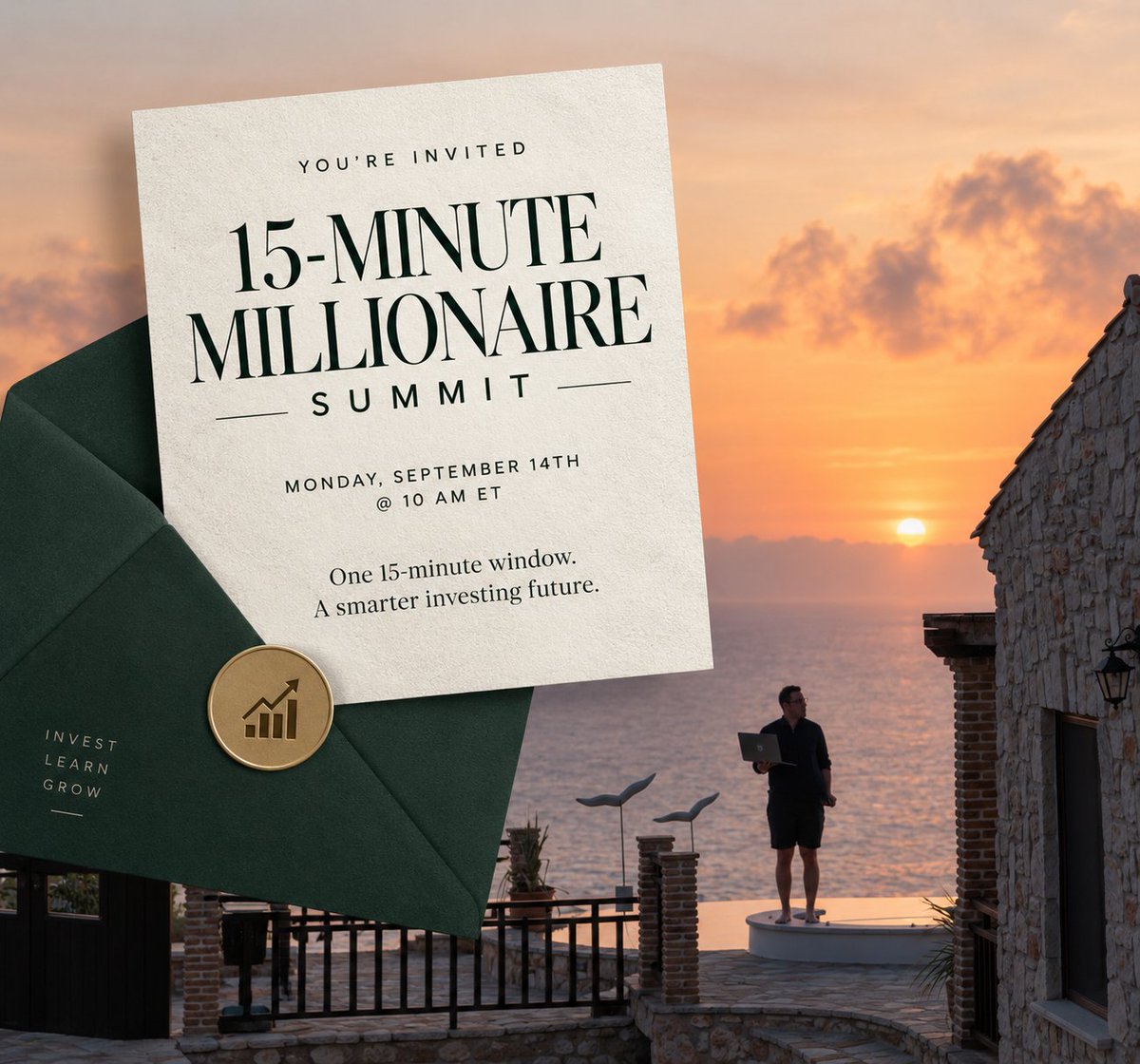 StocksToTrade's tweet photo. YOU’RE INVITED! ✉️

@timothysykes is revealing the 15-minute trading window he’s spent the last 2 years studying and trading.

Join the FREE 15-Minute Millionaire Summit and see the strategy for yourself.

Accept your invite: https://t.co/6yn7d5rYdl https://t.co/7GZXHdCD5V