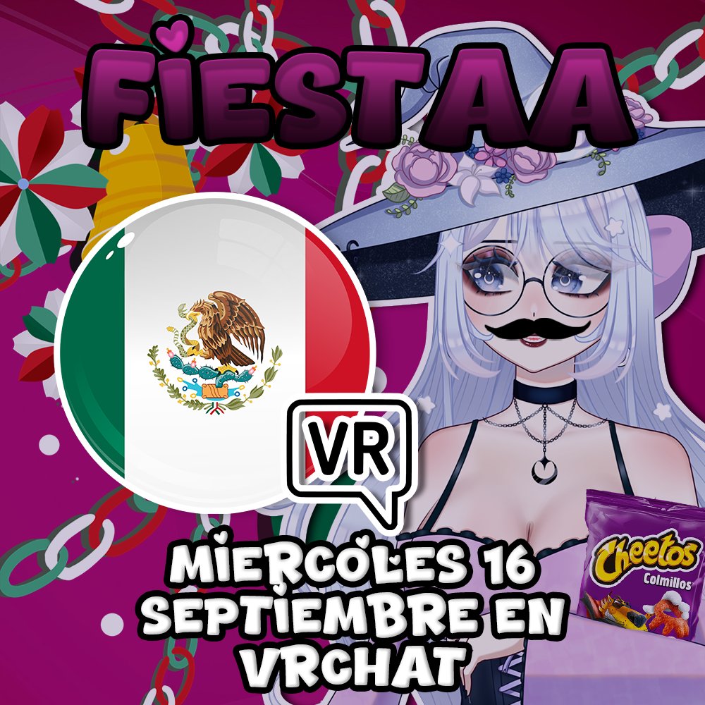 HimisakiChill78's tweet photo. Buenas buenas, ando buscando vtubers que gusten ir a una fiesta mexicana no tan mexicana en VRChat, este 16 de septiembre a las 7:00 PM hora CDMX. Pueden participar así sean de otros países, lo importante es que todos la pasemos bien y nos divirtamos un rato  ˃ 𖥦 ˂ https://t.co/PbX0YXi54M