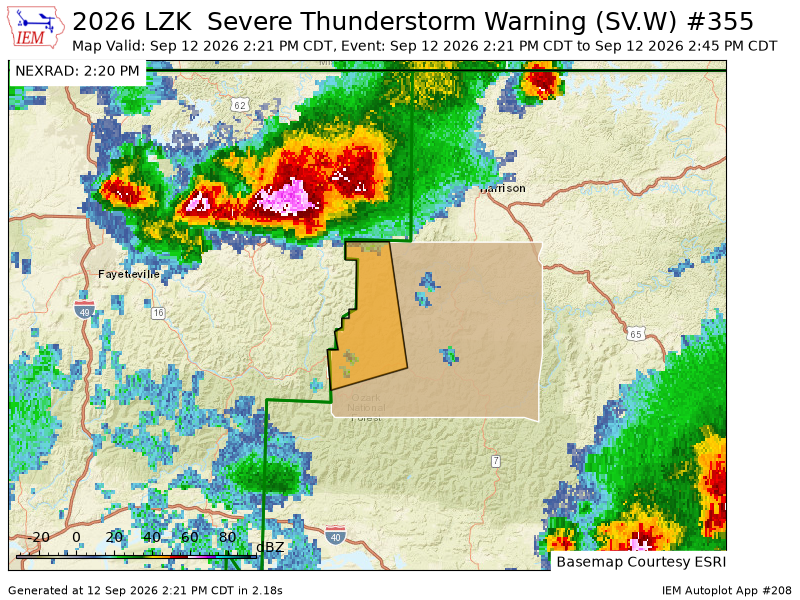 KATVBarry's tweet photo. LZK issues Severe Thunderstorm Warning [wind: 60 MPH (RADAR INDICATED), hail: 0.75 IN (RADAR INDICATED)] for Newton [AR] till 2:45 PM CDT https://t.co/HpcXEajMQa https://t.co/YKrMceXLwa