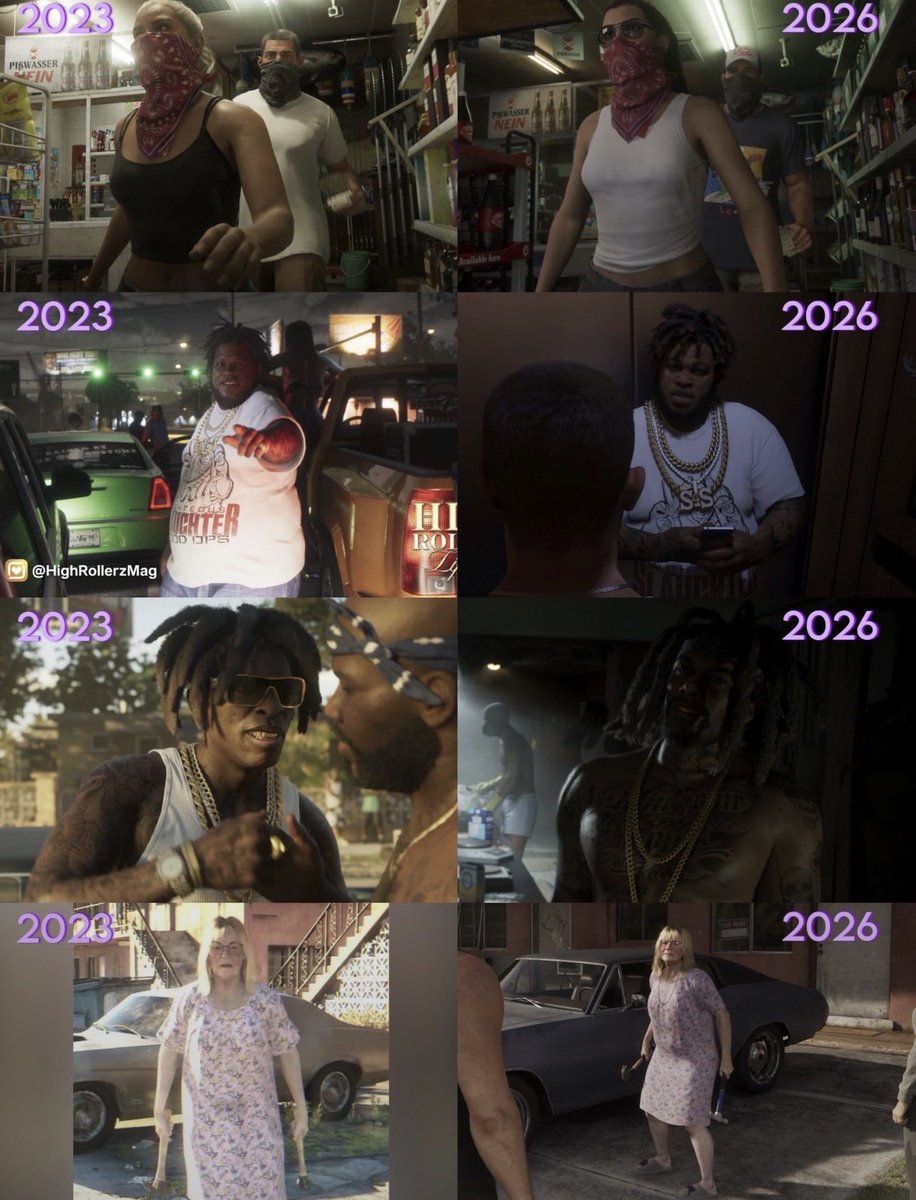 Dezl001's tweet photo. GTA6
3 years of difference. https://t.co/wT2WVq02CE
