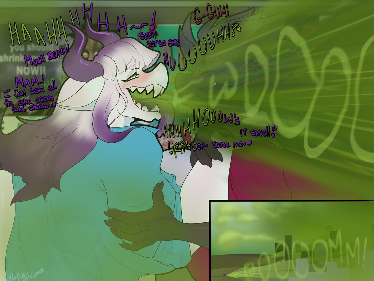 OlSlappo02's tweet photo. 🟠RELEASE🟠part 3-4 for @_Cylea 
Holding in a hyper burp sounds like a good idea in theory, but in practice it would seem it just delays the inevitable... https://t.co/HnB9AwKCnd