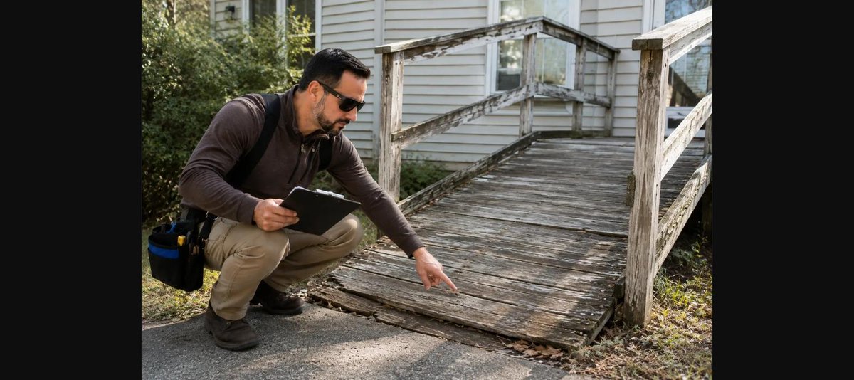 CheckStructure's tweet photo. Is an aging in place assessment worth it?

The value is in the prioritized report: what to fix now, like a worn ramp, what to plan for, and what can wait.

Learn more / book an Aging in Place Inspection:
https://t.co/wsUMWSrgS8

#AgingInPlace #SeniorSafety #HomeSafety https://t.co/Xlimfg8j7n