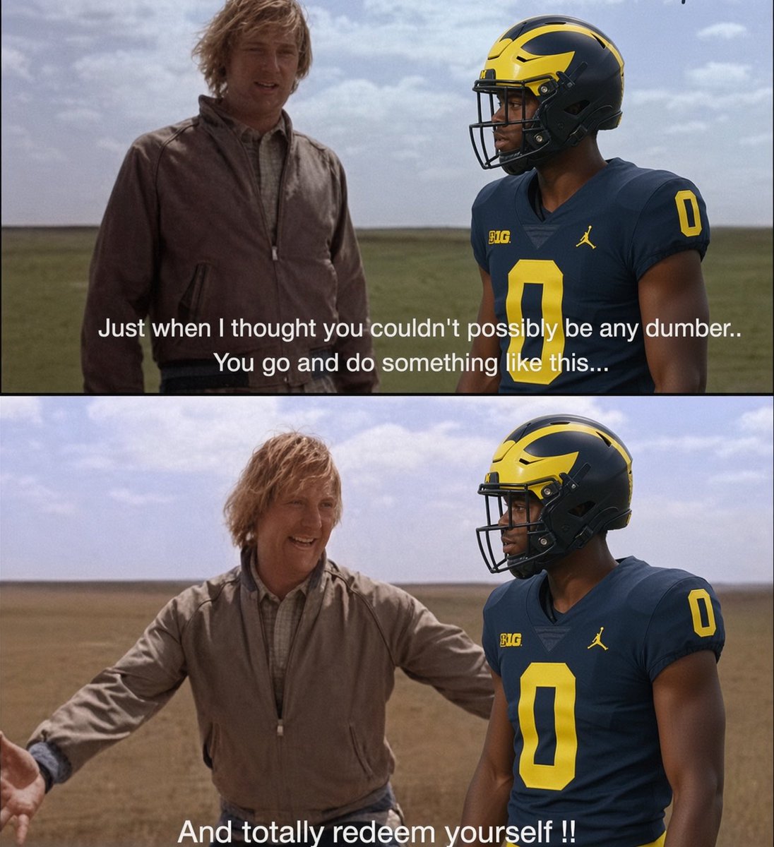 ChadFisher's tweet photo. Me to Jyaire Hill https://t.co/yg88FGkk4X