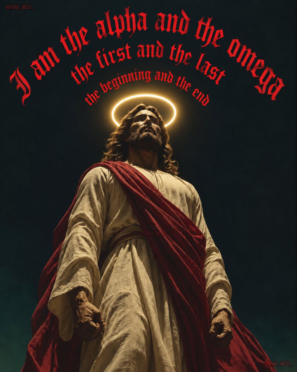 trad_west_'s tweet photo. Jesus Christ is God.

"I am the Alpha and the Omega, the First and the Last, the Beginning and the End." https://t.co/lu8VsEQolT