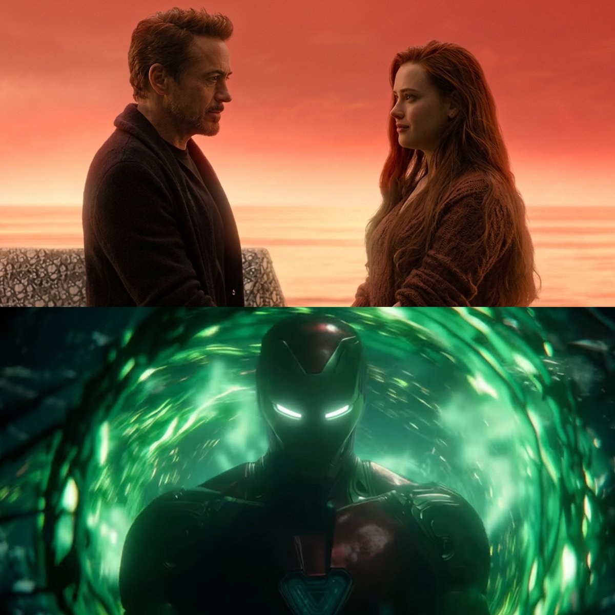 MarvelDecoded's tweet photo. Marvel May Have Already Revealed How TONY STARK Returns

Have you ever noticed that after the Snap, we never saw Tony Stark’s body? Instead, his Arc Reactor was simply floated into a pond as a tribute.

In Avengers: Doomsday, when Doctor Doom falls from the building, he is actually time-slipping. This is the same power he stole from Loki after invading the TVA.

When Tony performed the Snap, we saw his soul in the Soul World, but it never returned to his body. His soul gets trapped there.

That’s because Doctor Doom takes control of Tony’s body through dream-walking, just like Doctor Strange controlled one of his dead variants in Multiverse of Madness.

After taking Tony’s body, Doom returns to Earth-828. He first goes to Franklin Richards at the Baxter Building.

Doom takes Franklin’s hand and places it against the right side of his face. This heals his face.

But why did Doom take Tony’s body? When Tony performed the Snap, his body became an energy channel capable of withstanding all six Infinity Stones.

Only a body that powerful could provide the force needed to create Battleworld.

So in Avengers: Secret Wars, the surviving heroes will need to somehow bring Tony’s soul back. Only then can Doom’s control over his body be broken.

That would allow Tony Stark to be revived, finally bringing back RDJ’s Iron Man.

Tony will then defeat Doctor Doom, restore Battleworld, and recreate the multiverse.