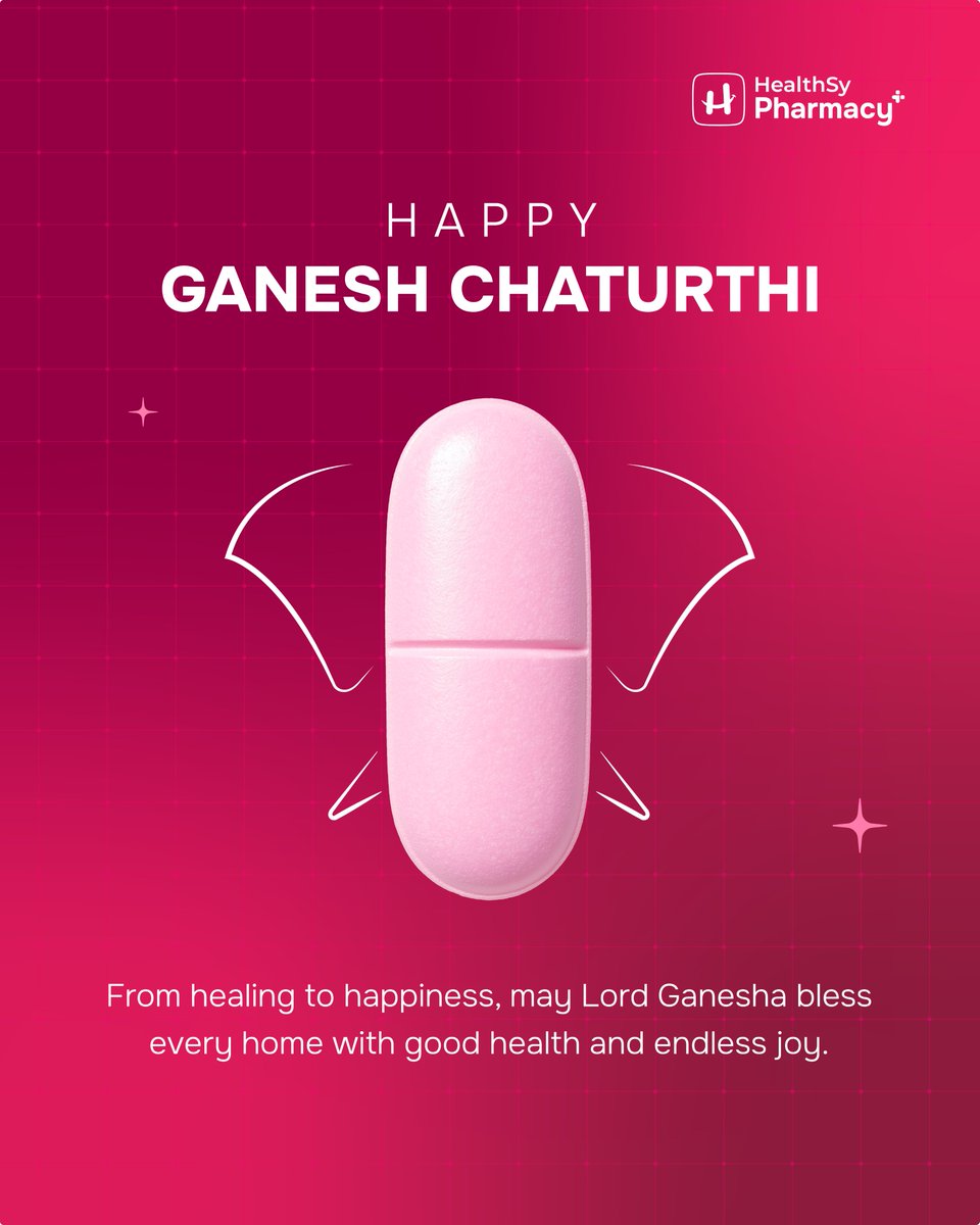 heltsypharmacy's tweet photo. This Ganesh Chaturthi, let’s celebrate good health, happiness, well-being and the togetherness that makes every celebration special. 🌸✨

Wishing you and your loved ones a happy, healthy and memorable Ganesh Chaturthi! 💗

#ganeshchaturthi2026 #wellbeing #healthsypharmacy https://t.co/xME3p11NDw