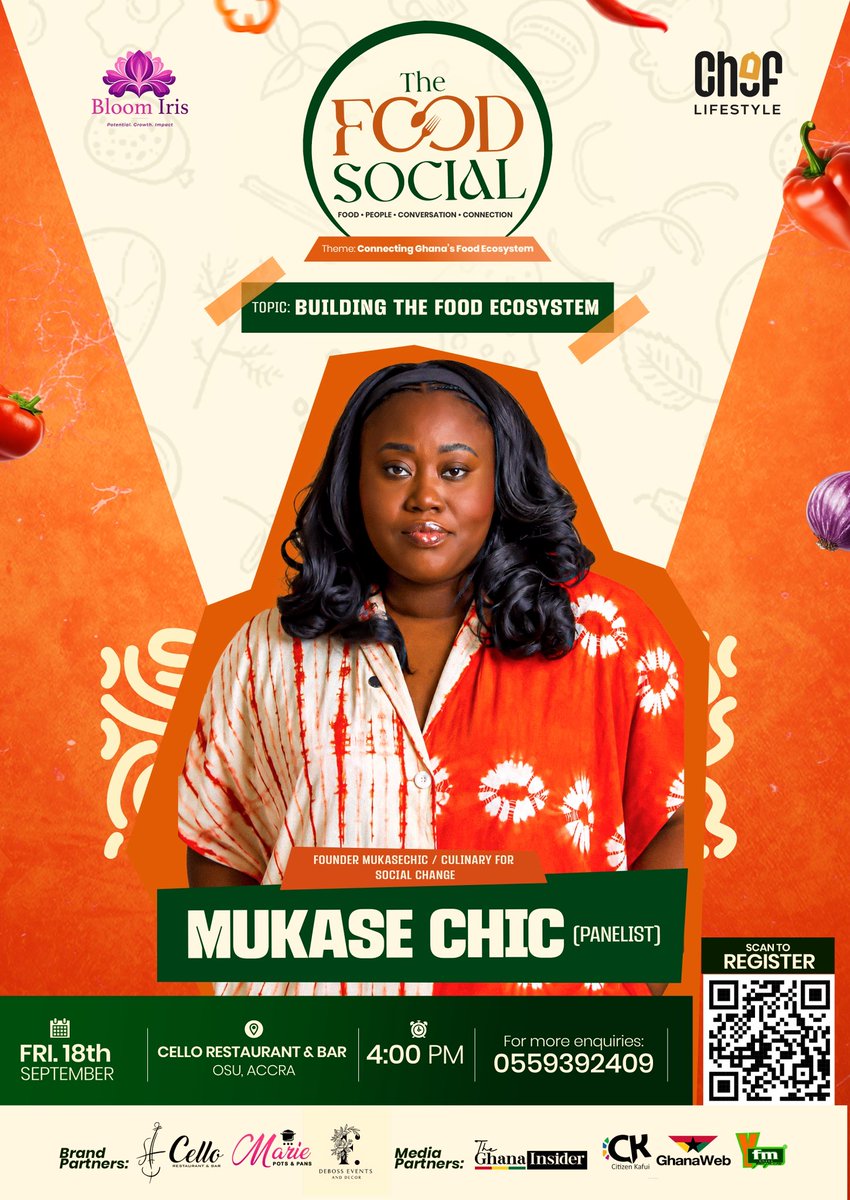 BibianaGyasi's tweet photo. Food is bigger than what happens on the plate.
Panel 2 will explore 
BUILDING THE FOOD ECOSYSTEM
How Can We Connect, Collaborate and Build a Stronger Food Ecosystem in Ghana?

Salia of @farmitecture.gh 
@chichi.yakubu 
@mukasechic 
@mawuli.dzansi https://t.co/3FiYYL3vp8