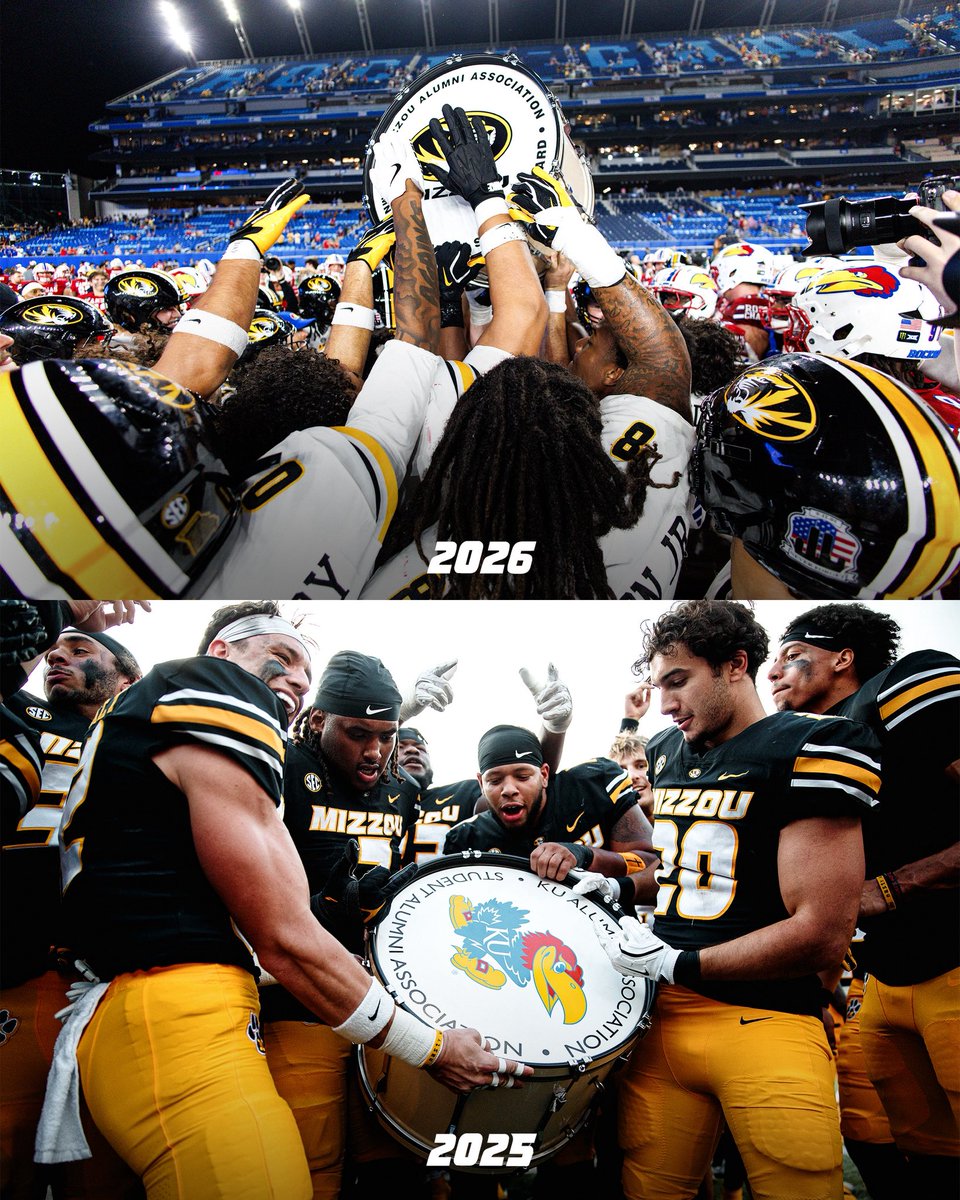 MizzouFootball's tweet photo. History Lesson 📚

7 of the last 8 🥁 https://t.co/pDKku3cQto