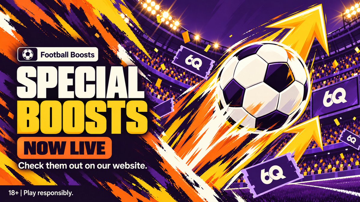 sixqnetx's tweet photo. Special boosted are currently active on our website!
Don't forget to check it out.⚽️
18+ | Play responsibly. https://t.co/HS59sW1ii1