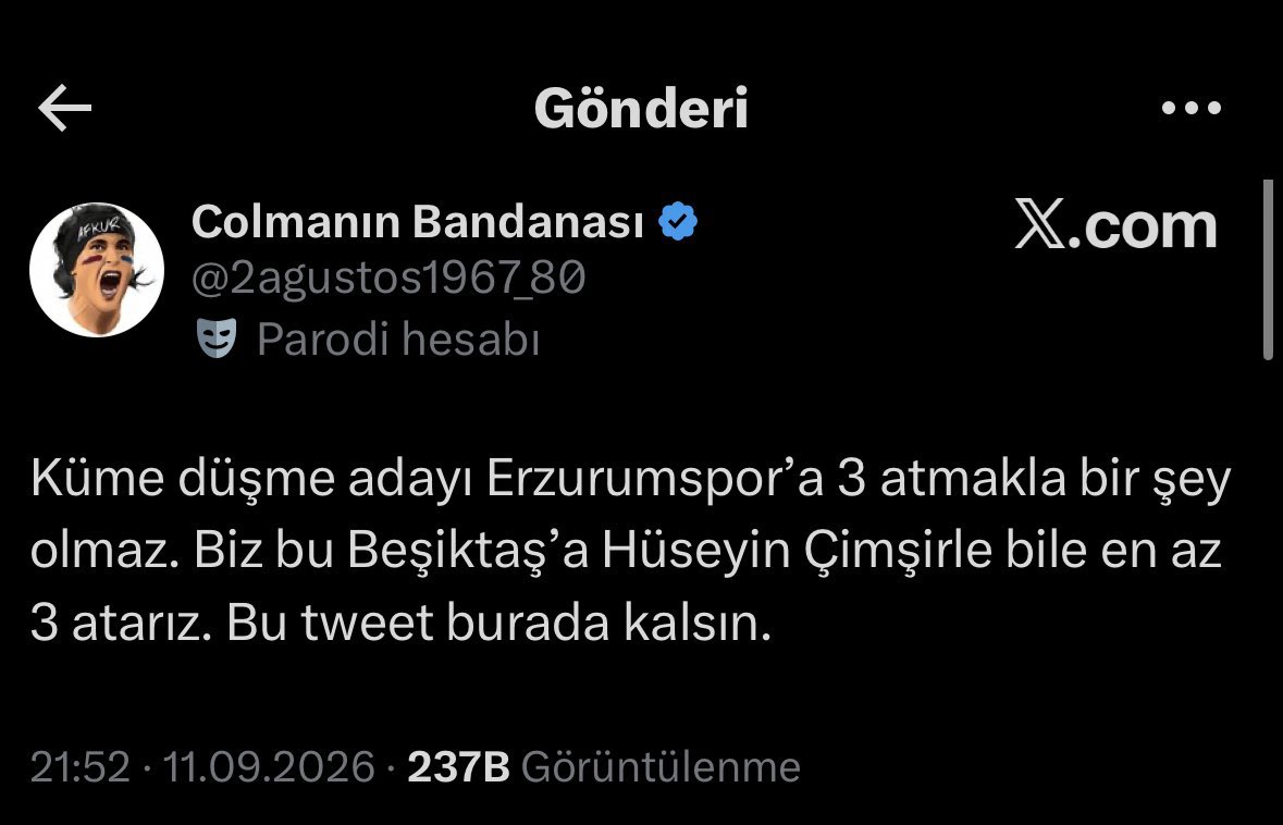 berkforeva's tweet photo. @2agustos1967_80 @Trabzonspor Yaa lavuk. Boyundan büyük laflar etmeyeceksin. Galibiyeti olmayan Konya’ya domalırsın böyle. https://t.co/gNEtiEhB8M