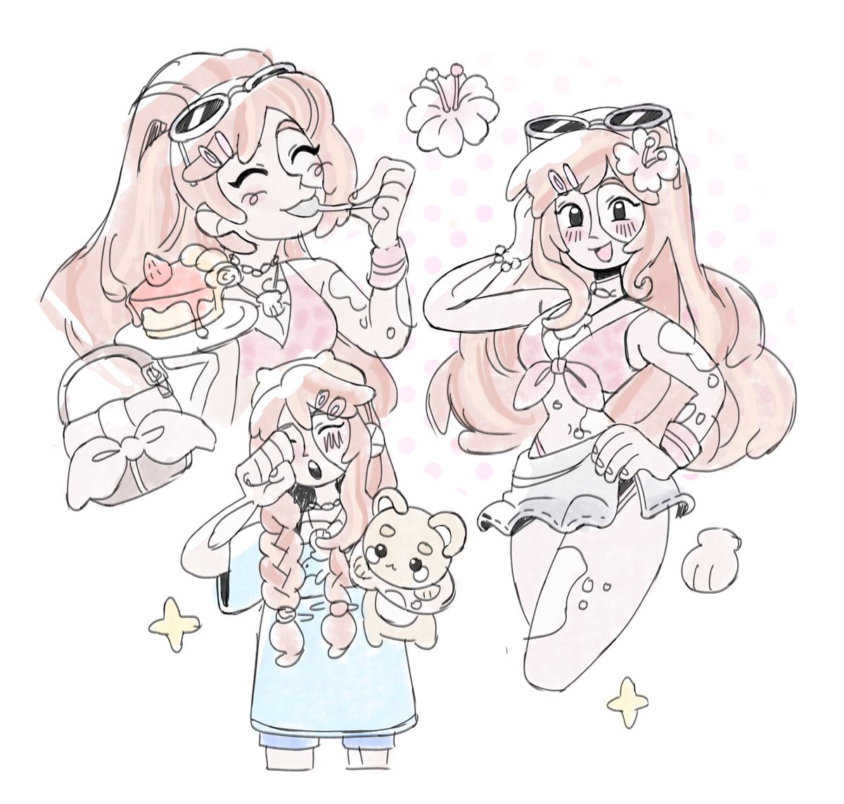 StarfoamStudio's tweet photo. Sketch page reward for LunarScythe3 on IG! These are exclusively available on my 25$ ko-fi tier! :3 ⭐️🩷💕 New members always welcome! #kofi #sketchpage #oc #commission #commissionsopen https://t.co/ZpRoQPuZGI