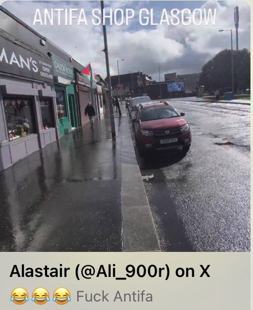 Class1Action's tweet photo. Here’s the two arseholes that tried to cause trouble at Calton Books today. Stephen &amp; Alistair screwed up big time, it’s only a matter of time before we have all the details of these two Zionist-Fascist dickheads. You crossed a line today with that pathetic attempt to intimidate. https://t.co/ZrOGzhXVHo
