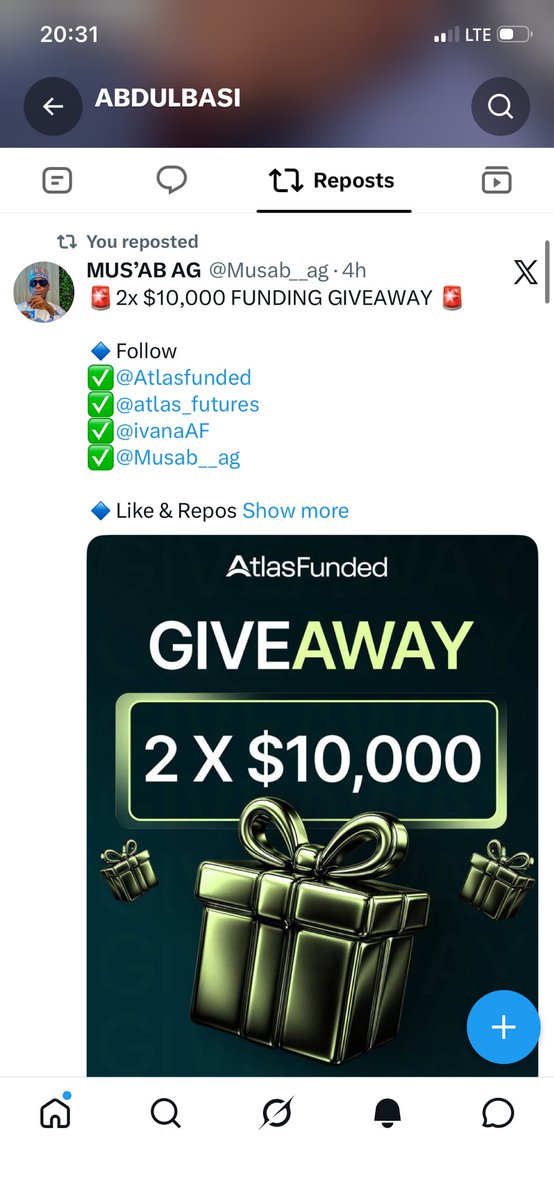 pips__hunter0's tweet photo. @Musab__ag @atlasfunded @atlas_futures @IvanaAF @taoheed_oladipo @PASHAnv0z @KhaleedFx All the tasks is done ✅ sir https://t.co/6fobPsKSwh