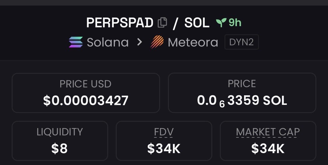 zack_zeus1's tweet photo. Called out #Perpspad at a $34k market cap inside my private Telegram group.
#CryptoPump #Crypto #Altseason #Solana #AltcoinAlert https://t.co/m7D9dGU3hA