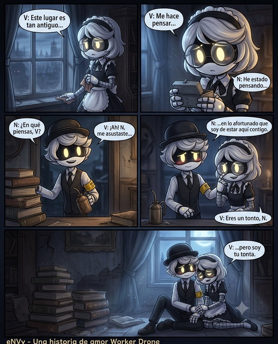 jgfdthv800's tweet photo. Un comic hecho con IA del eNVy
#murderdrones #N #V #eNVy #NxV #VxN #IA https://t.co/8t7uTVvJs6