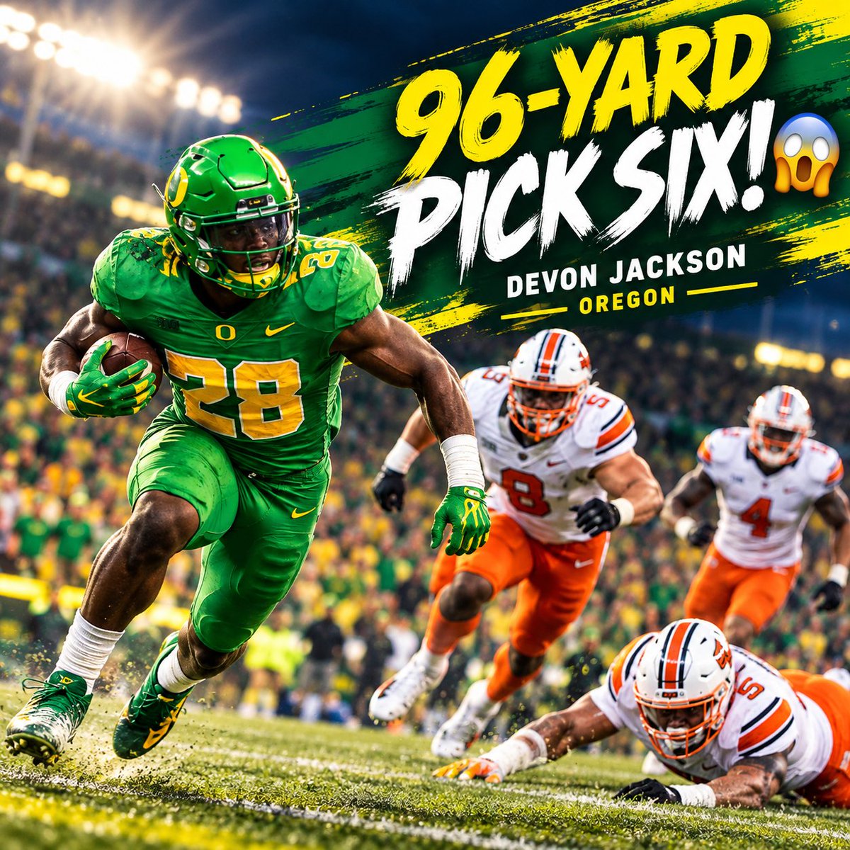 AhttaBarua's tweet photo. 🚨 UNBELIEVABLE PICK-SIX! 🏈🔥 Oregon LB Devon Jackson snatched the interception and took it 96 YARDS TO THE HOUSE at Oklahoma State! 😱⚡ What a game-changing moment! 👀👇
https://t.co/hPTfOpeoGL

#picksix #oregonlife #devon #Jackson #96yards https://t.co/MzQbwrLP4L