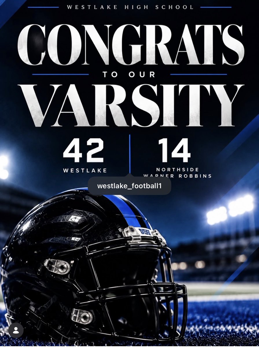 Freeman1908's tweet photo. Way to go Westlake! https://t.co/VQniLjF8cS