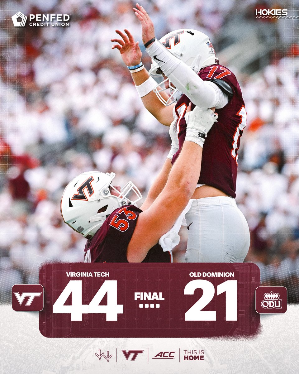 HokiesFB's tweet photo. A good afternoon in Lane 🙌

#LetsGoHokies | @PenFed https://t.co/p10ellJLdt