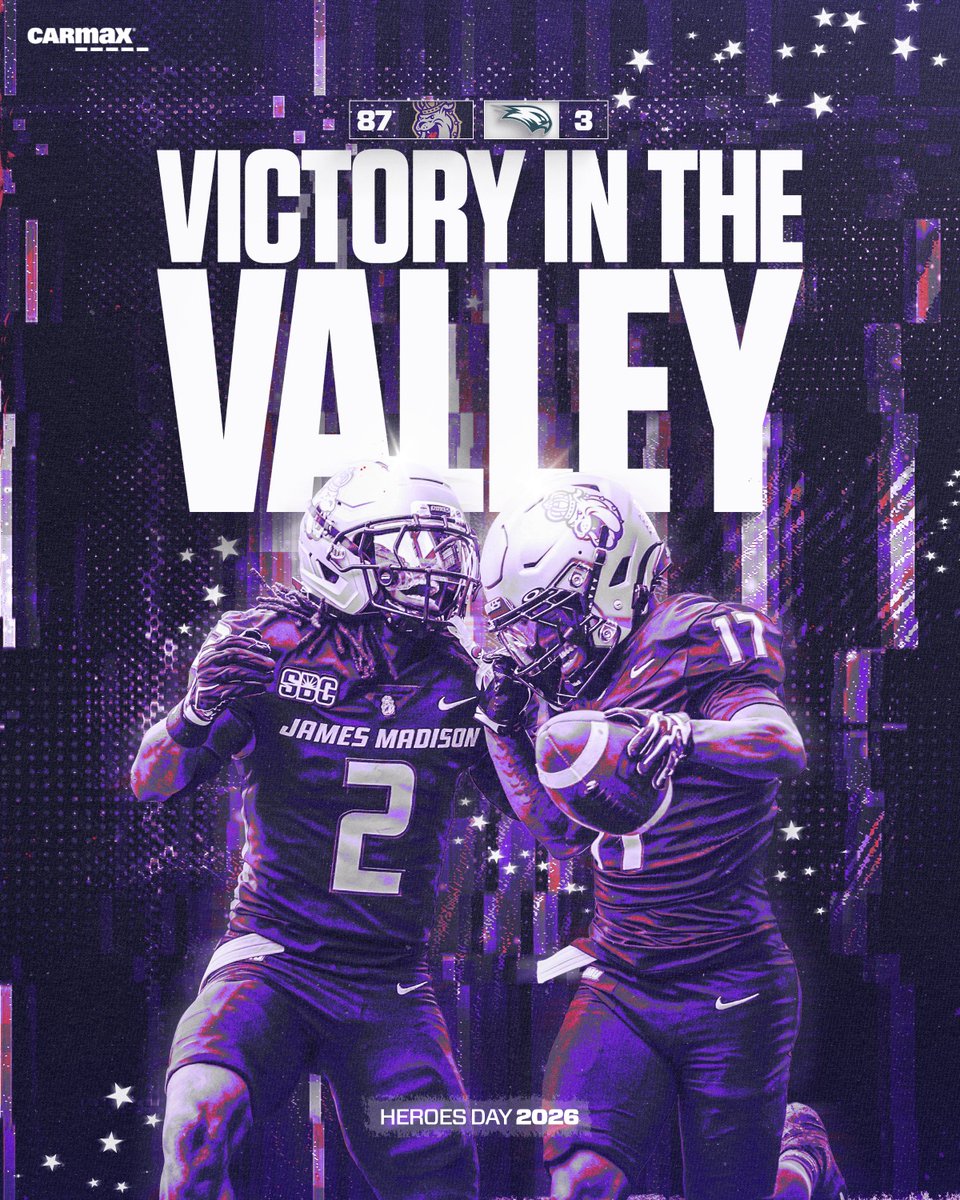 JMUFootball's tweet photo. A program-record 8️⃣7️⃣ points!

#GoDukes https://t.co/bhW8sgqg70