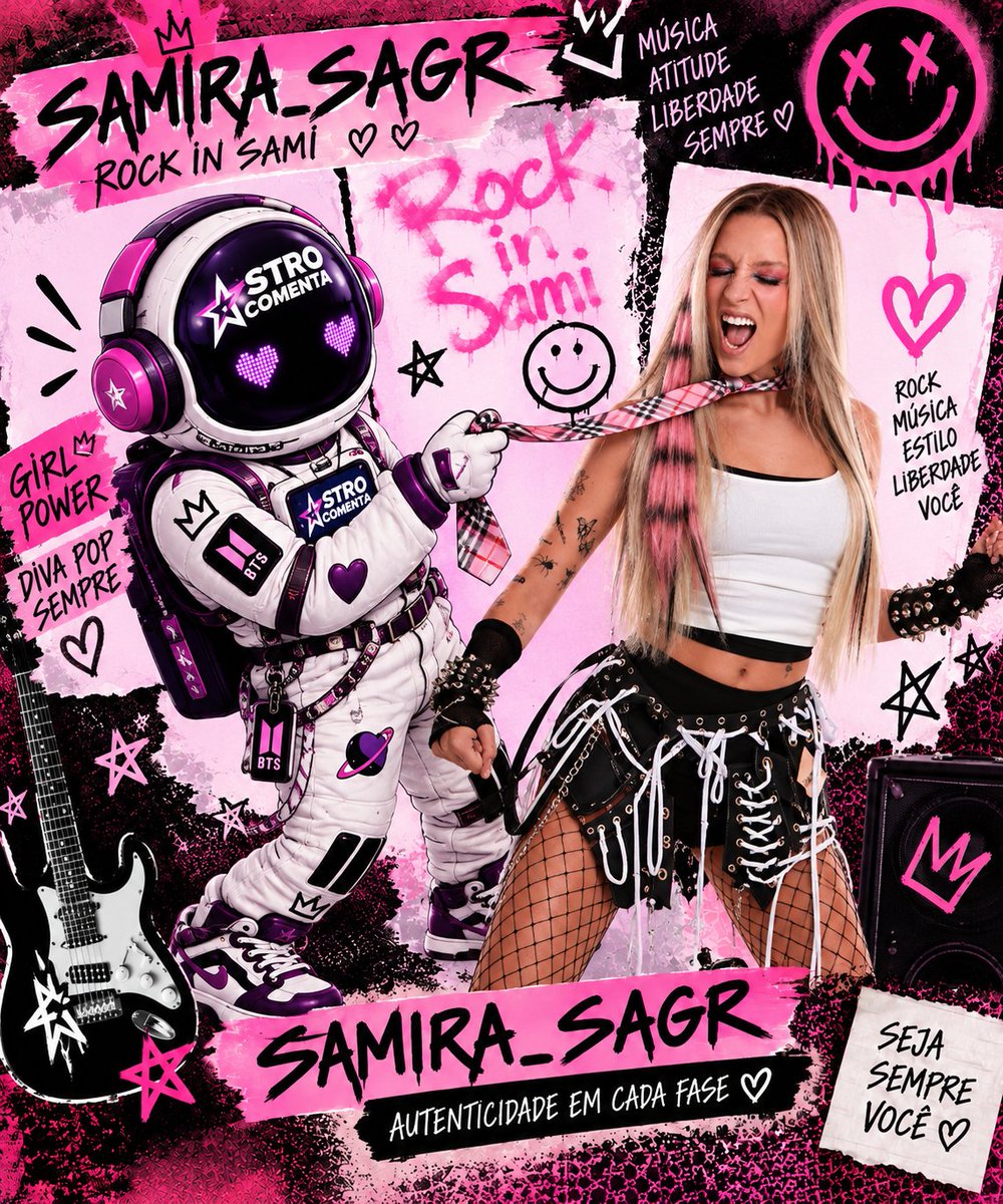 Beatriz87499654's tweet photo. 😂🚀💖 O Astro Comenta não resistiu e puxou a gravata da Samira! 🎸✨
É muita atitude, rock e diversão juntos! 💗🔥 Será que a Samira deixou barato? 👀😂
#AstroComenta #SamiraSagr #RockInSami #Rock #GirlPower #DivaPop #Musica #KpopBrasil 🚀💜 https://t.co/F1McJTc0ou