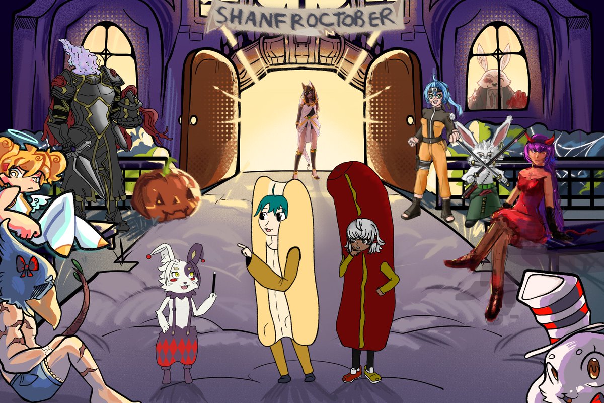 SLFCord's tweet photo. 🎉SHANFROCTOBER ART FEST 2026 - 2nd EDITION
#shanfroctober2026
---
#ShangriLaFrontier #SLF #シャンフロ #シャンフロFA
---
Explanations, Rules & Themes below 🖌️
---
Cover artists credited in the thread! 🧵 https://t.co/WGD7vsJYah