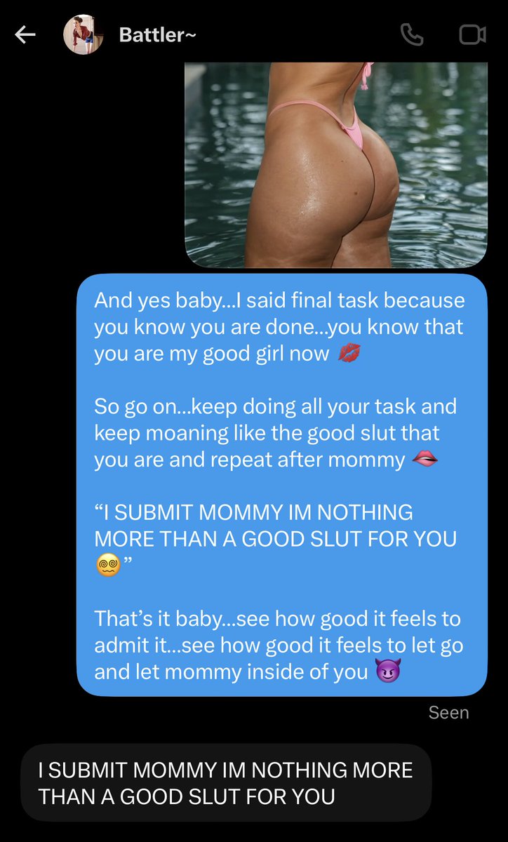 MommysGooner_'s tweet photo. 2-1

Back into winning ways in a good and cute battle with @Carlueuf 🥰

He was promising at the start but he quickly realized he was not match for mommy…until her had no other choice but to submit and become mommy’s good slut 😈

#wankbattle #wankchat https://t.co/6grnmMP6CK