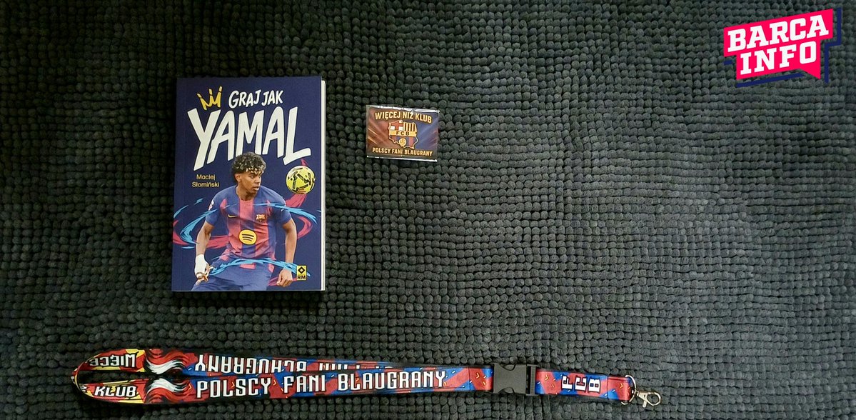 _BarcaInfo's tweet photo. 🎁 𝐊𝐎𝐍𝐊𝐔𝐑𝐒 🎁

💥 Dziś do wygrania nowa książka o Lamine Yamalu, magnes oraz smycz FC Barcelony! 📚 

👉 Jeśli chcesz wziąć udział to warunki konkursu są następujące:  

✅ Zaobserwuj profil @_BarcaInfo 
❤️ Polub Tweeta 
🔃 RT 
💬 Komentarz 

ℹ️ Dziś po meczu zostanie wylosowana jedna osoba do której trafi nagroda! 🫡

#konkurs 🔵🔴