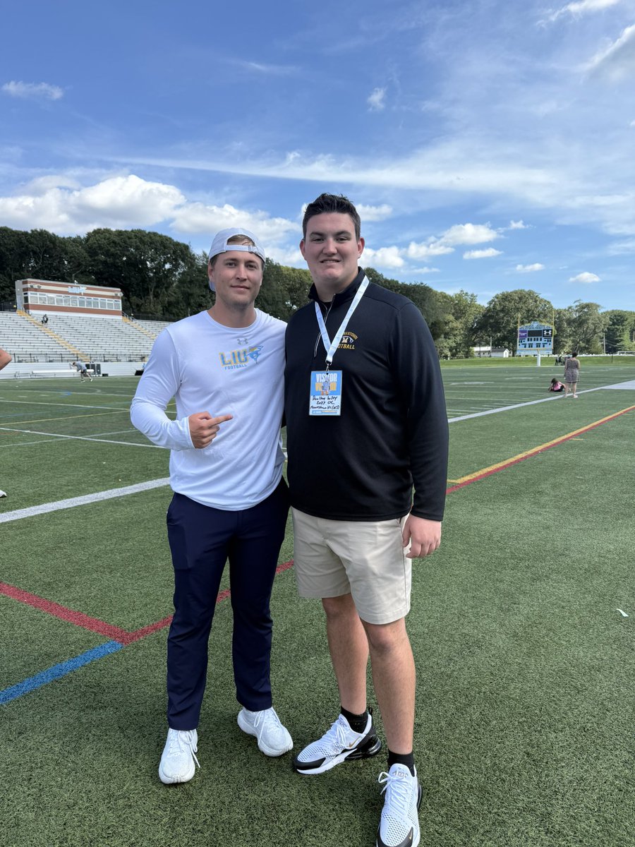 daulton_wiley66's tweet photo. After a great visit and conversations with @Coach_IPace and @RylanStamn, I’m extremely excited to receive a Division 1 offer (PWO) from @LIUSharksFB! Go Sharks! 
@ScoutNickP @Coach_Mende @MHSQuakersFB @CoachRCooper https://t.co/F9rdjUkshX
