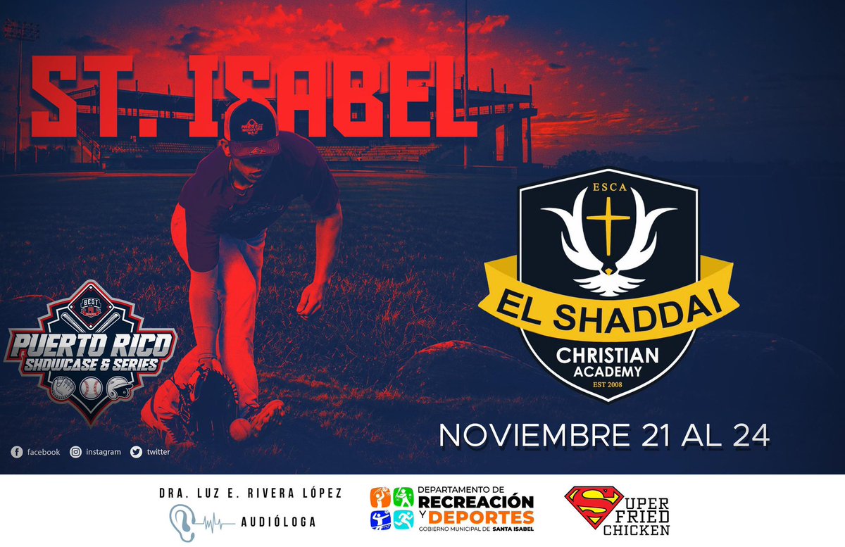 BestinShowcase's tweet photo. ⚾🔥 SECOND TEAM CONFIRMED! 🔥⚾

El Shaddai Christian Academy (ESCA) is officially confirmed for the 2026 Puerto Rico Showcase &amp; Series. 🇵🇷

Recognized for its commitment to the development of student-athletes, ESCA is heading to Santa Isabel ready to compete.

@ESCABASEBALL08 https://t.co/p3fCNIojWZ