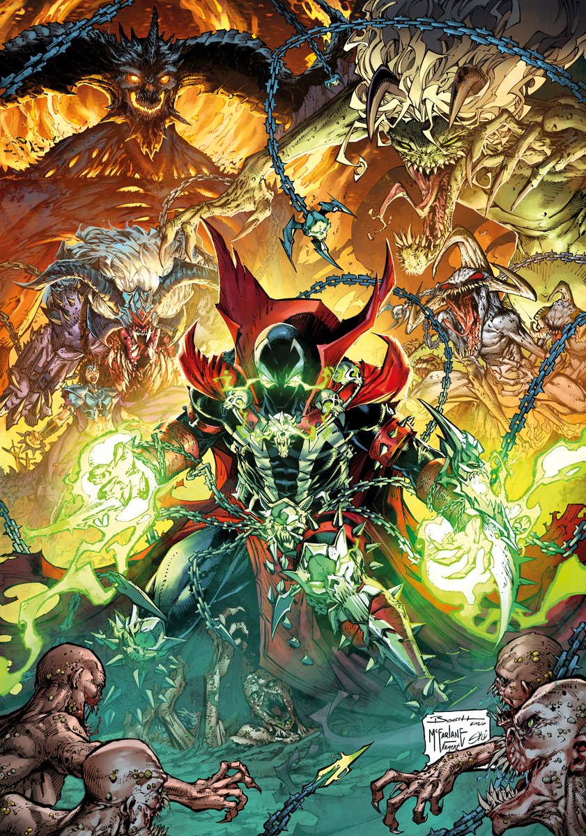 DiabloImmortal's tweet photo. Straight from the pages of Hell, Spawn is descending into Sanctuary on September 29th.  We are beyond excited to have collaborated on this art created by Brett Booth &amp; Todd McFarlane. https://t.co/SLqlkpSR9i