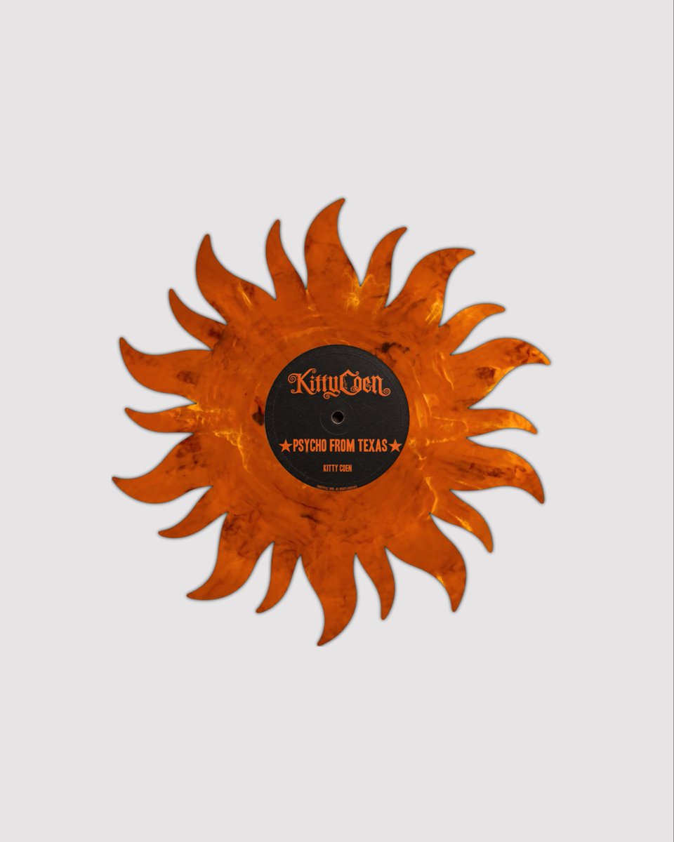 vertigovinylga's tweet photo. VV x Kitty Coen

FOLLOW AND REPOST TO ENTER A GIVEAWAY FOR A TEST PRESSING SIGNED OUT TO YOU

“Center of the Sun / Psycho From Texas” by Kitty Coen

Pressed on orange marble sun-shaped vinyl, this release is limited to 300 hand-numbered copies. Once it sells out, it will not be restocked.

50 units are available with a signed insert + handwritten goodbye letter, and 150 units are available with a signed insert.

https://t.co/HKnMAmFGFC