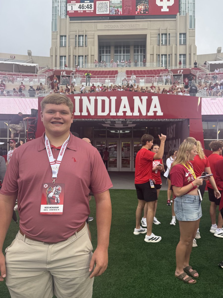 reidmcfootball's tweet photo. Had a great visit at Indiana University today https://t.co/GWVLH06RK3