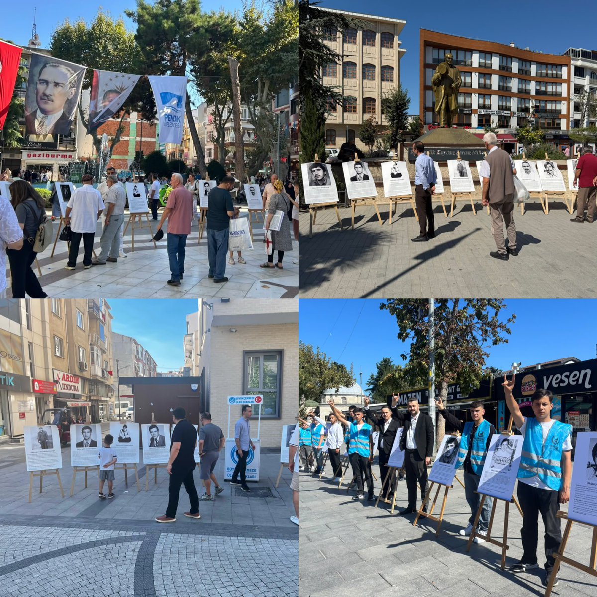 MuratYukselMY's tweet photo. Ülkü Ocakları İstanbul İl Başkanlığı olarak, 12 Eylül’de şehadete yürüyen ülkücü şehitlerimizi rahmet, minnet ve saygıyla yâd ediyoruz.

Şehitlerimizi anmak ve aziz hatıralarını yaşatmak amacıyla tüm ilçelerimizde eş zamanlı olarak resim sergileri düzenlenmiş, lokma ve lokum ikramında bulunulmuştur.

Aziz ruhları şad, mekânları cennet olsun. 🇹🇷

@ayyildirim1 
@Aalparslandogan