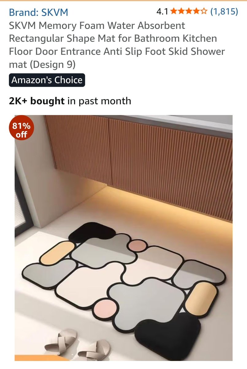 qualityhubfinds's tweet photo. SKVM Memory Foam Water Absorbent Rectangular Shape Mat for Bathroom Kitchen Floor Door Entrance Anti Slip Foot Skid Shower mat. 
Rs. 187
https://t.co/BRUTyzzAca

.
#AmazonFinds #amazondeals #doormats #floormats https://t.co/18qIKCz7Bm
