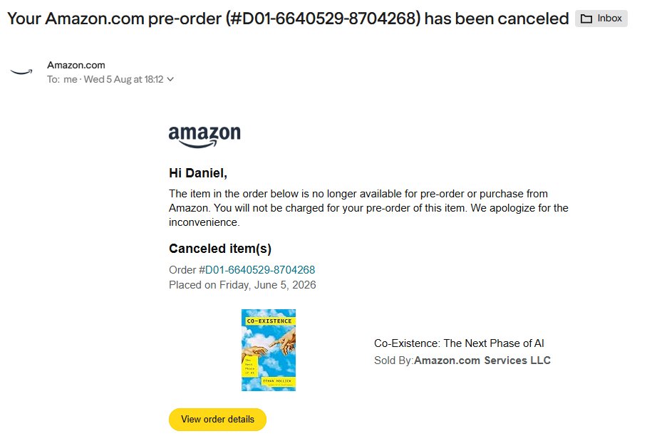 whytryai's tweet photo. @emollick I really appreciate you investigating. This was an Amazon order (attached), but I'll go ahead and try again! Thank you! https://t.co/auNuhHADfQ