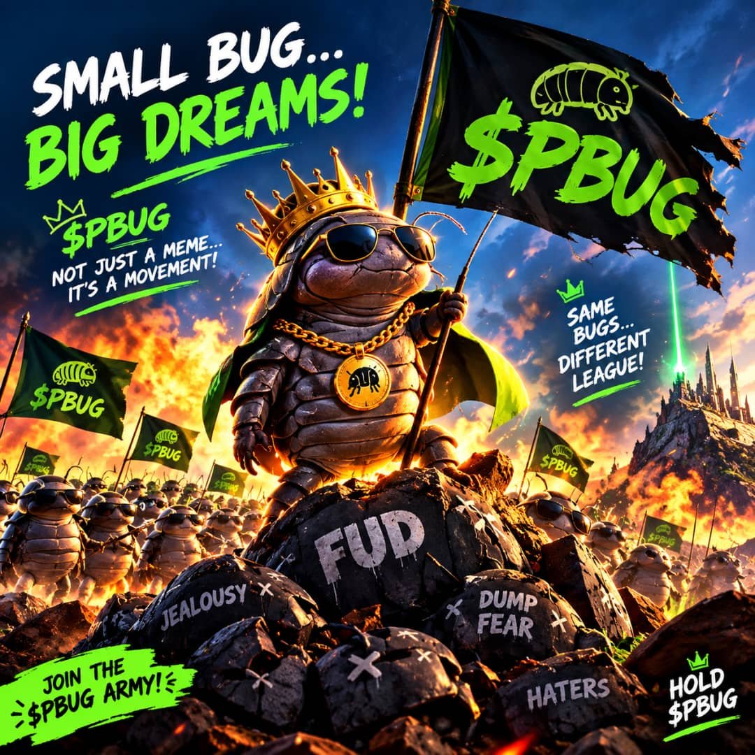 ItsZariojnr's tweet photo. THE SWARM HAS ENTERED THE BATTLEFIELD.

FUD came prepared.
Haters came confident.
$PBUG came with an army. 

One tiny bug.
One massive mission.
ZERO FEAR.

Let the meme war begin. 

@pbugcoin

#PBUG #Solana #Memecoin https://t.co/HOIqynDNjo
