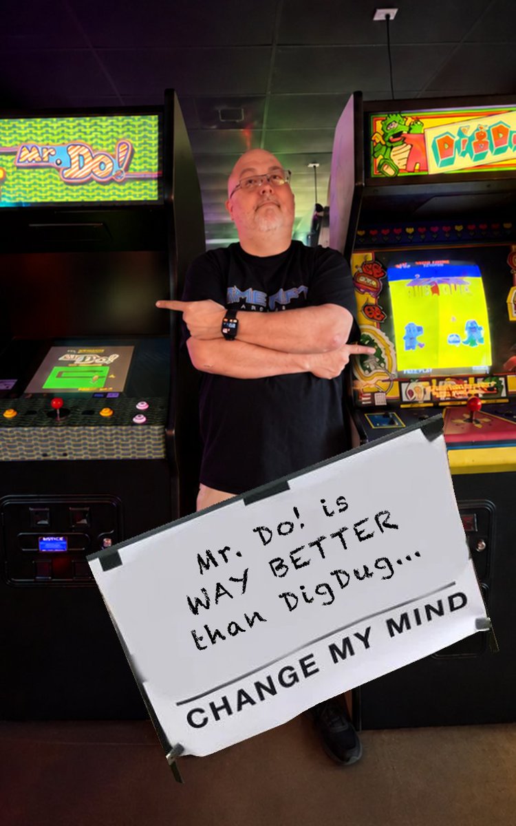 TimeRiftArcade's tweet photo. Mr. Do! > Dig Dug. Yeah, I said it. Change my mind!

#mrdo #digdug #arcade #gaming #retrogaming #universal #namco #changemymind #timerift #bedfordtx #eulesstx #hottake #hursttx #GrapevineTX https://t.co/kk8peAie3L
