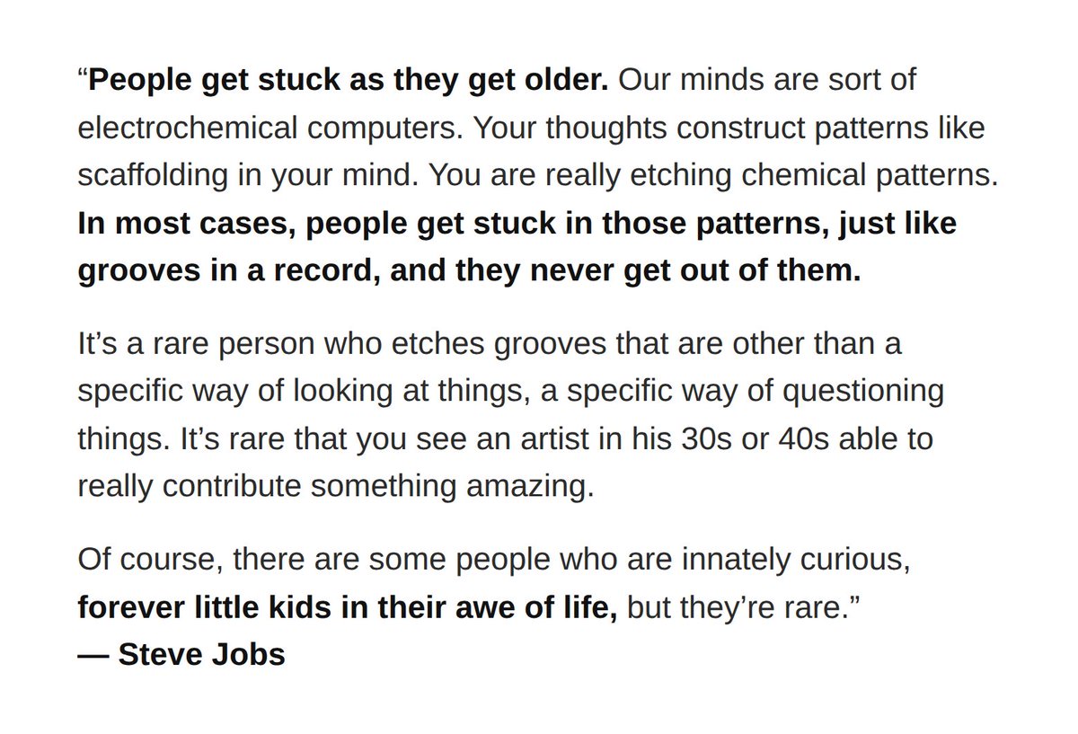 StartupWisdom_'s tweet photo. Steve Jobs on why most people waste their potential: https://t.co/wmggvXA007