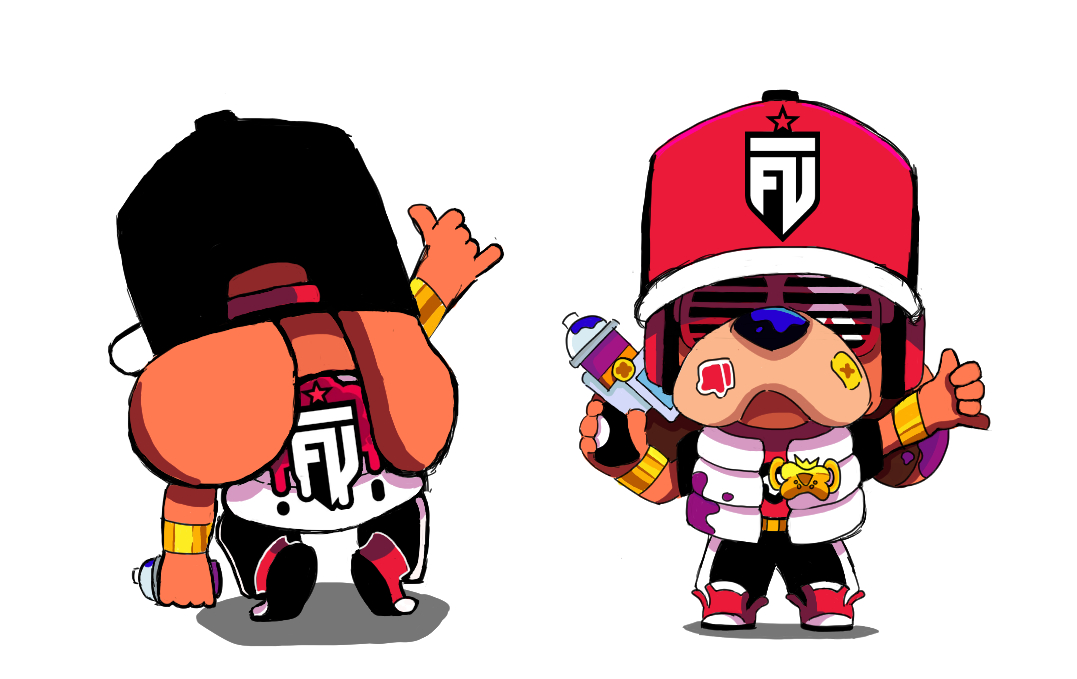 creisilol's tweet photo. Ruffs Esports skin concept for @FUTesportsgg 

Brawler selected by: @50Kiborg 

Ni idea de como hacerle una skin a ruffs, salió lo que salió, hope you like it https://t.co/1TBcMjeK2P