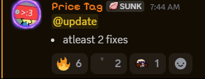 GrandFatherSunk's tweet photo. small update, no idea what the fixes are because im doing something rn but ill check them out later https://t.co/QZTMlPZ5t9