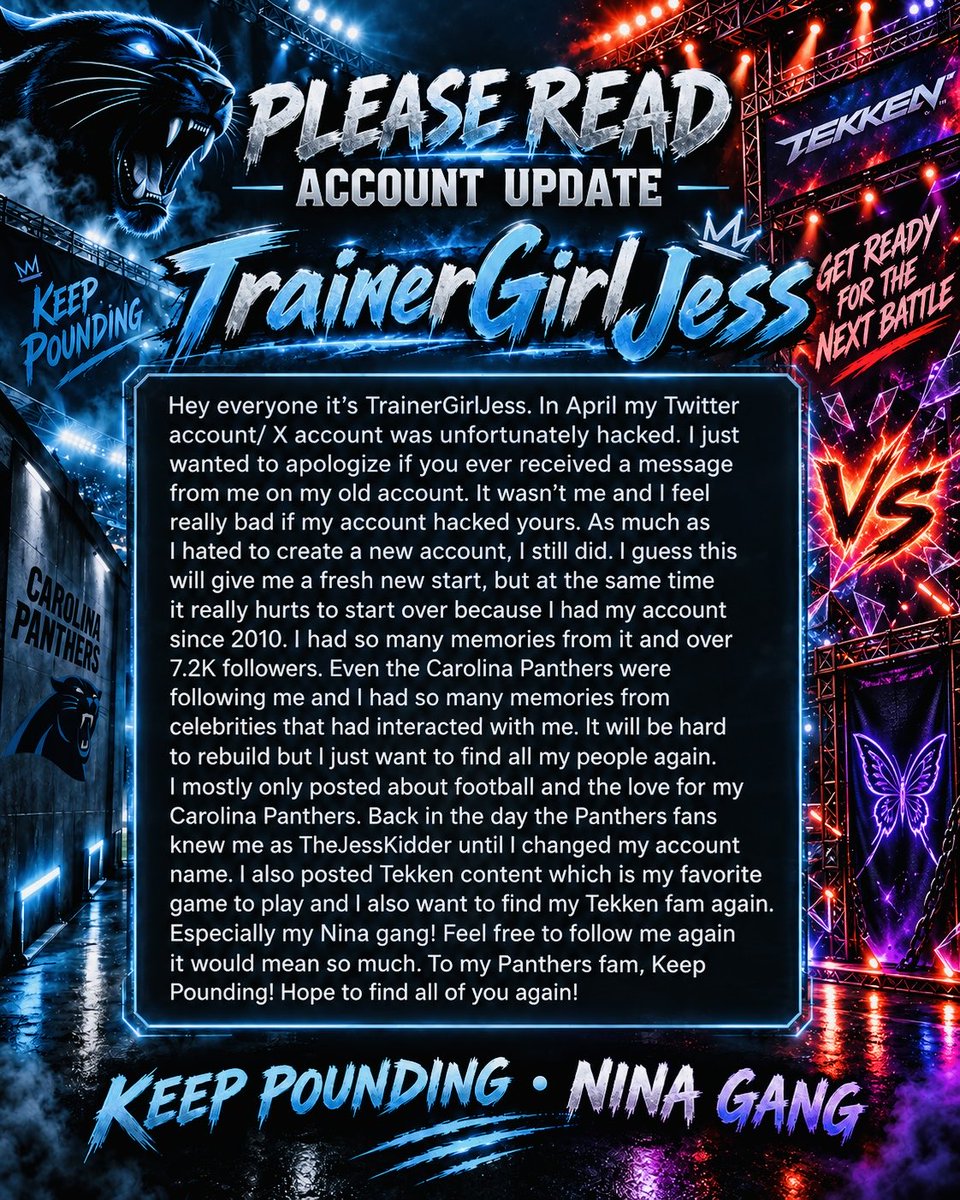 TRGirlJess's tweet photo. 🚨I’M BACK🚨 FOLLOW ME AGAIN, PLEASE! I’M READY TO TWEET AGAIN! HOPE TO FIND ALL MY FAM AGAIN! 🫶🏼💪🏼 https://t.co/nyJu4ARKzd