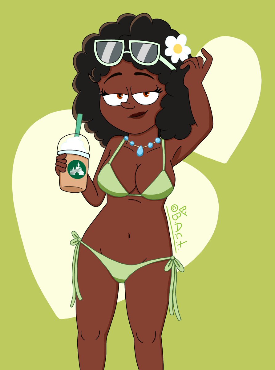 GaryBaldor's tweet photo. Un dibujo de la Princesa Tiana en Bikini, nomás porque quería dibujarla 💚✨✍️
-----------
A drawing of Princess Tiana in a bikini, just because I wanted to draw her 🐸💖
#ThePrincessAndTheFrog #WifiRalph #Princess #FanArt https://t.co/EW5LaVnDFZ