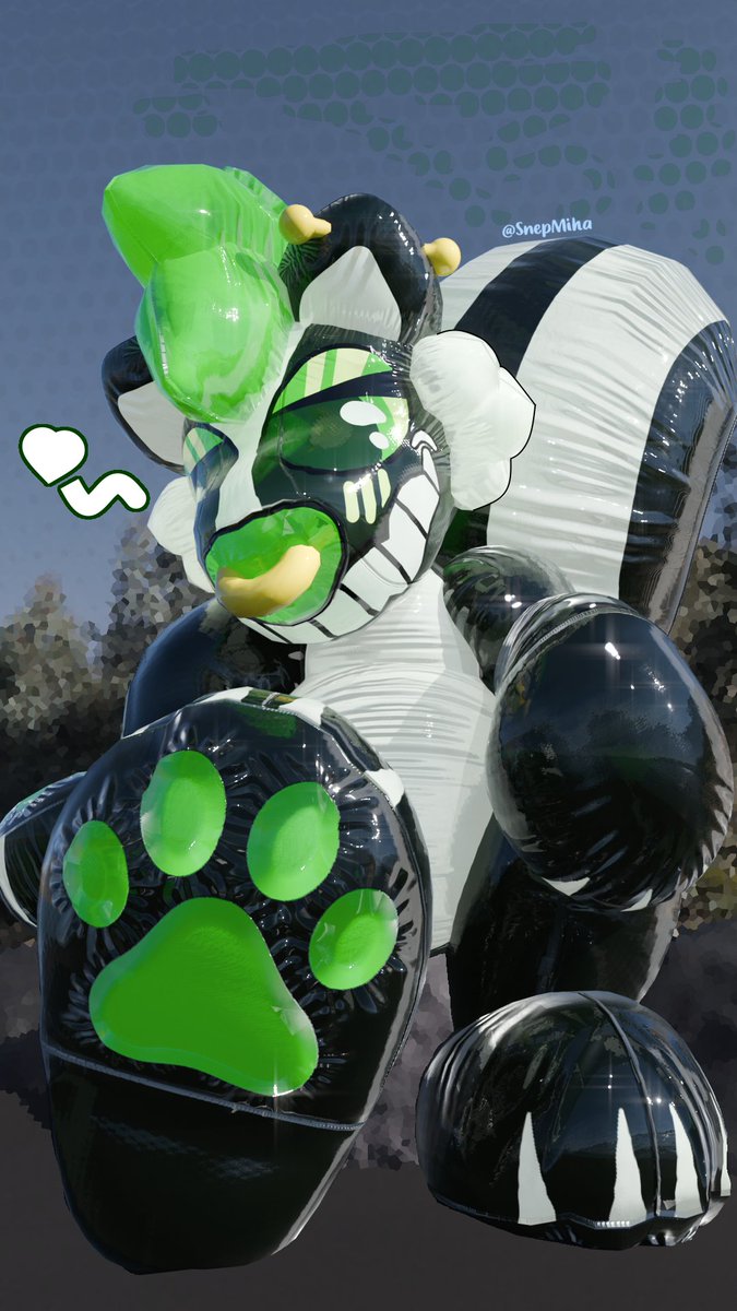 SnepMiha's tweet photo. Punk Skunk Pawslop for #SqueakySaturday!!

He seems to like you too, so go ahead and give him some attention ;3

#Skunktember #Inflatable https://t.co/NDJzb8qdK1